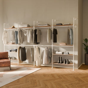 KIM DOUBLE 4 OAK – 10 ripiani superiori | bianco