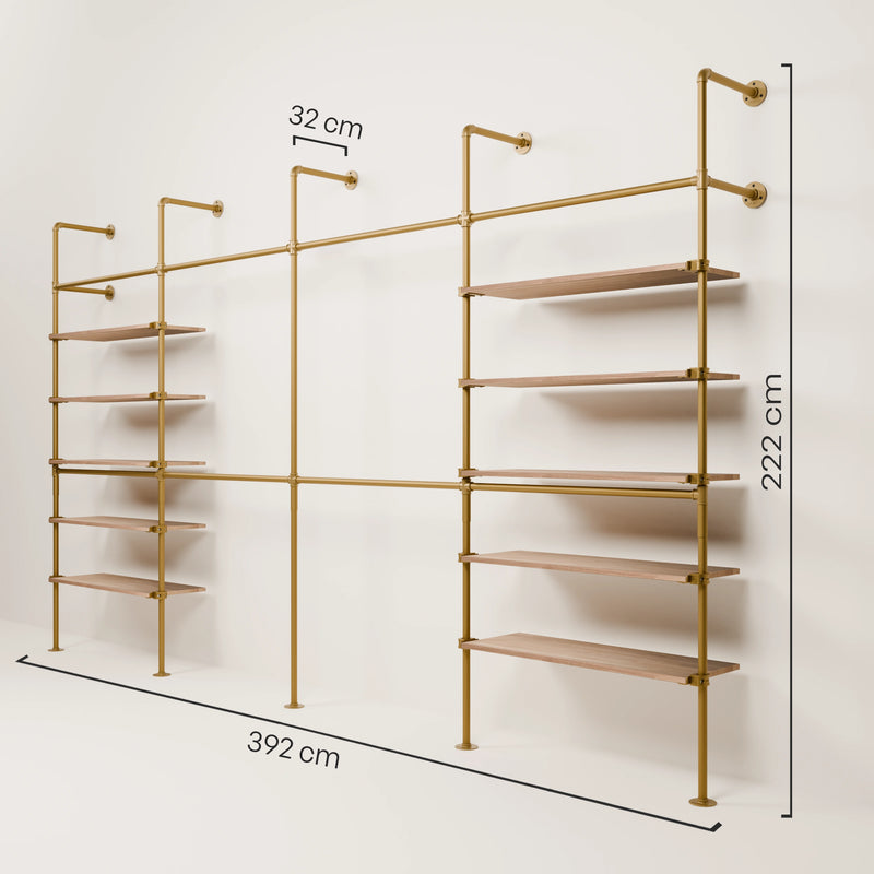 KIM DOUBLE 4 OAK – 10 ripiani | oro