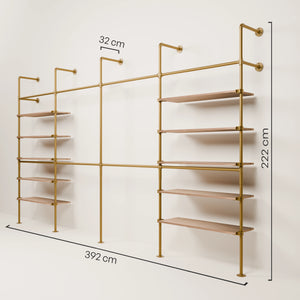 KIM DOUBLE 4 OAK – 10 ripiani | oro
