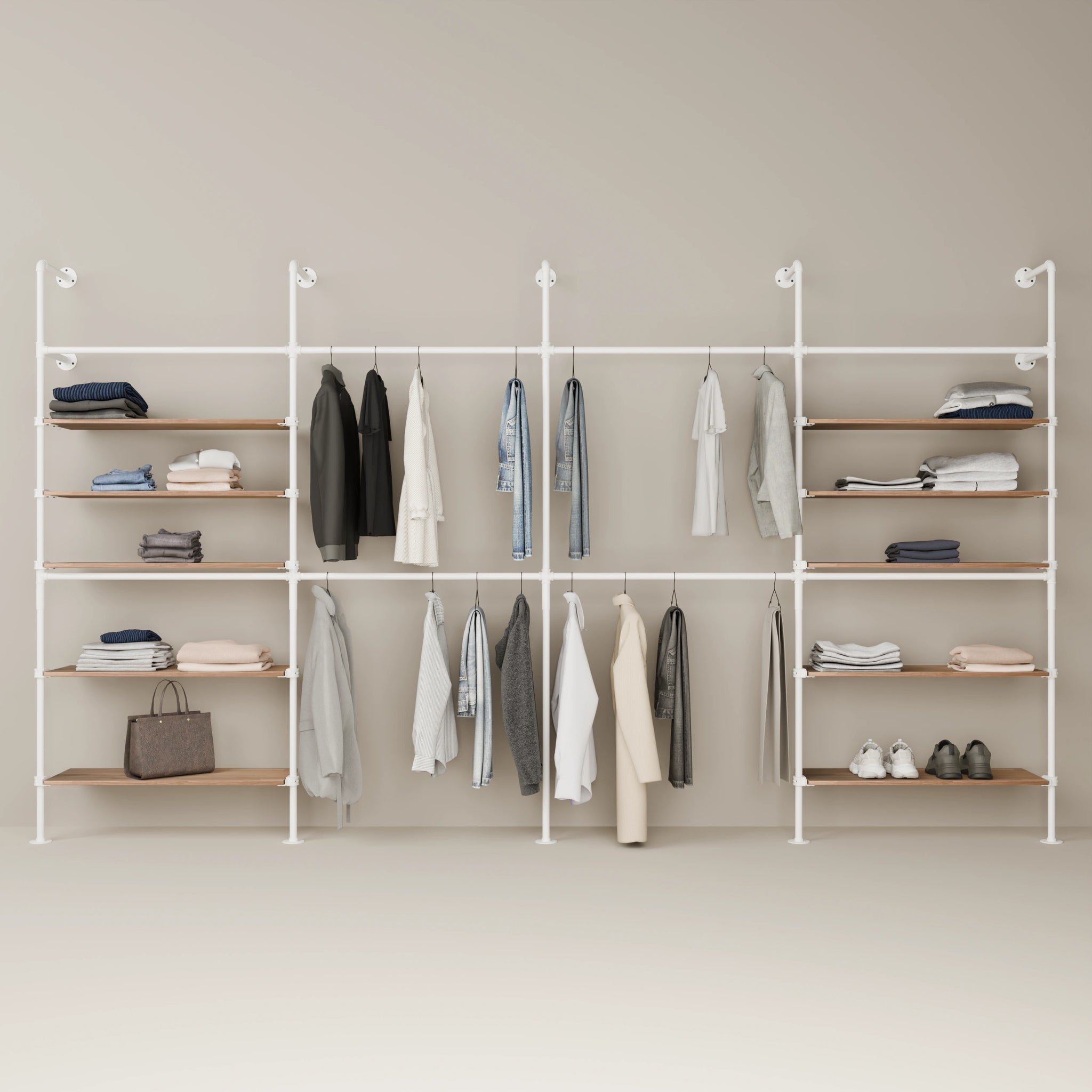 KIM DOUBLE 4 OAK – 10 ripiani | bianco
