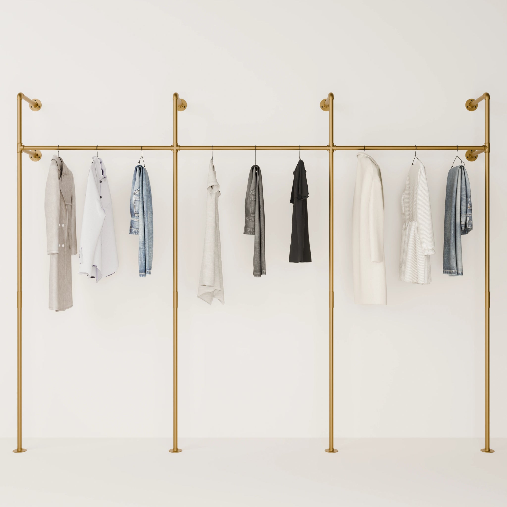 KIM III Gold Clothing rack gold industrial design clothing rack pamo. design