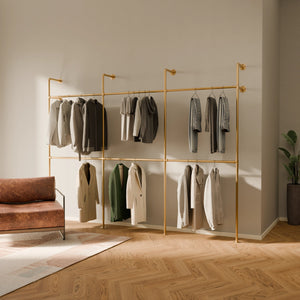 KIM III DOUBLE Gold Wandgarderobe gold 