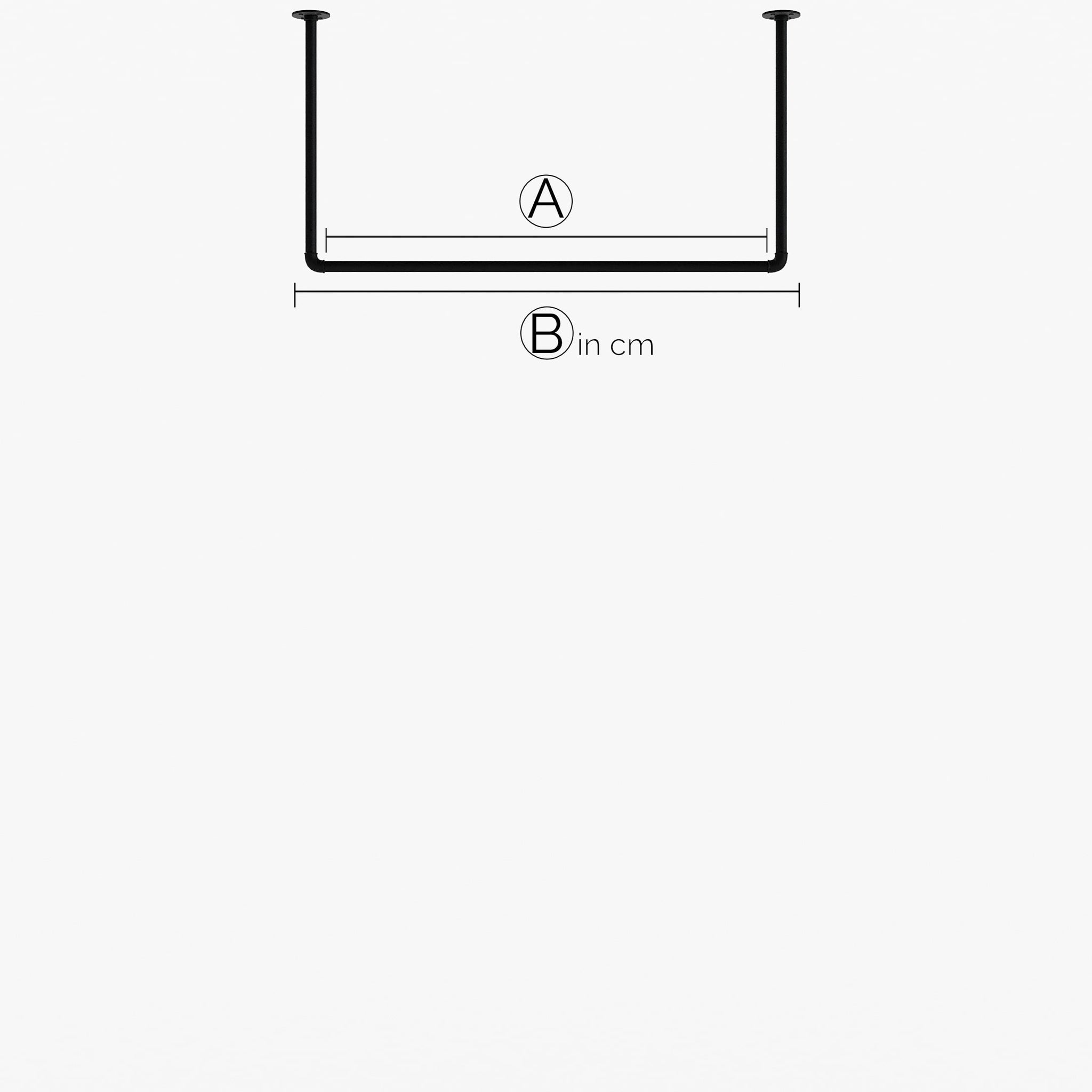 Hecho a medida – COLGAR BAJO – Barra para abrigos Industrial | diseño industrial | tubos negros