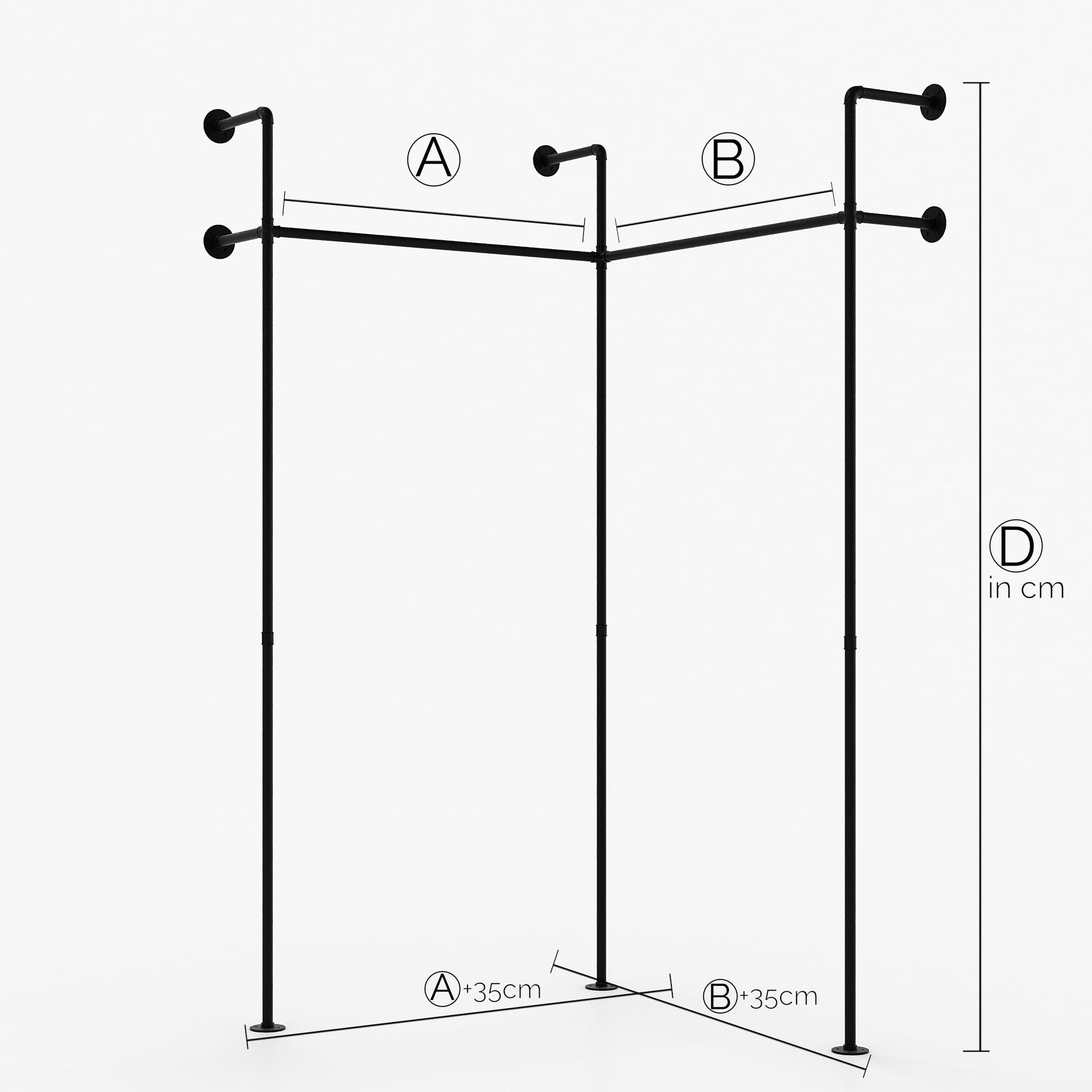 Su misura – KIM II EDGE – guardaroba industriale | design industriale | tubi neri